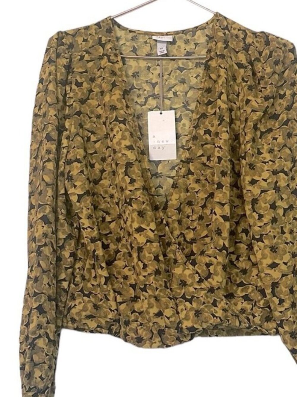 Long Sleeve Blouse Cropped Top